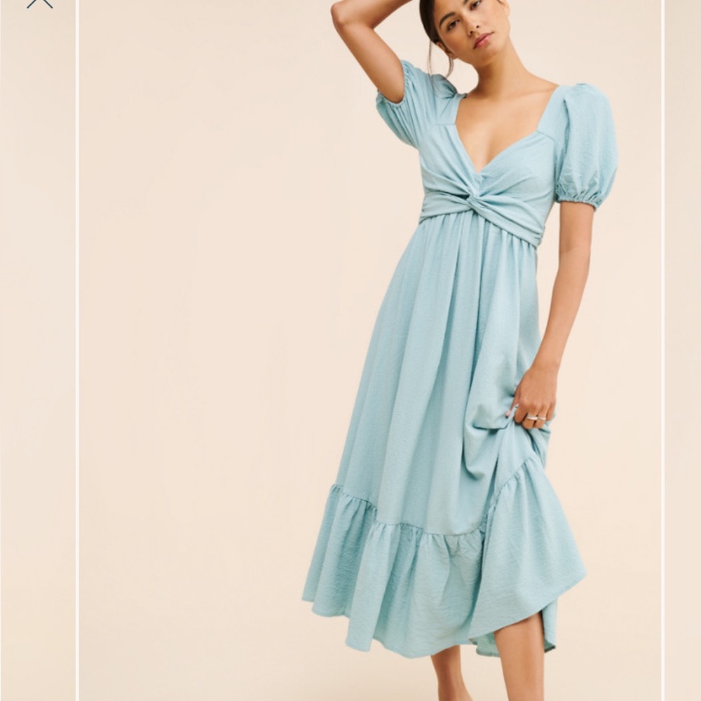 ASTR The Label Twist Front Midi Dress